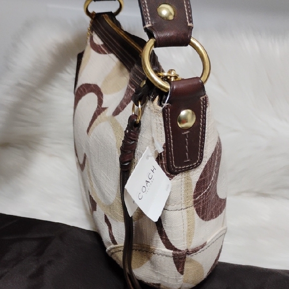 FIRM PRICE! RARE! New Coach Tonal Signature C  Hobo Shoulder Bag Dust Bag - Picture 7 of 16